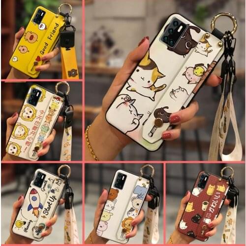 Soft Case Anti-knock Phone Case For Cubot P40 Anti-dust Lanyard Wristband TPU Cover Soft Wrist Strap