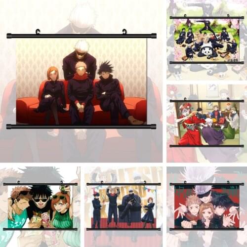 Jujutsu Kaisen Gojou Yuuji Megumi Nobara HD Print Wall Poster Scroll