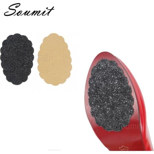 Anti Slip Shoe Sole Pads Ground Grips for Women Shoes Self-Adhesive Rubber Non Slip Sticker Outsoles Forefoot Protector Mat 2Pcs