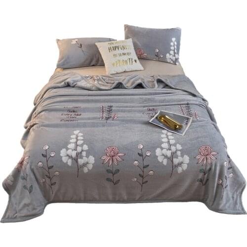 Cover Blanket Fleece Lined Padded Warm Keeping Winter Coral Blanket Quilt Flannel Blanket Mattress Blanket Bed Sheet Bed