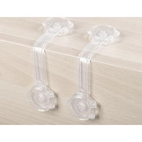 Transparent Child Safety Lock Anti-opening Baby Drawer Locks Straps Cabinet Door Wardorode Buckle Refrigerator Latch Protection