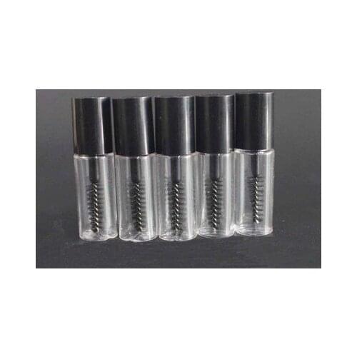 3ml Empty Mascara Tube Eyelash Cream Vial Liquid Bottle Sample Cosmetic Container with Leakproof Inner Black Cap