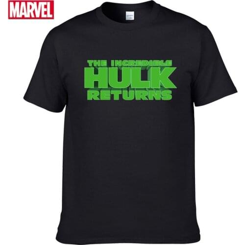 Marvel The Avengers Hulk T-shirt Comfortable Breathable 100% cotton Fashion clothes for teens Summer Tops Men t-shirt #156