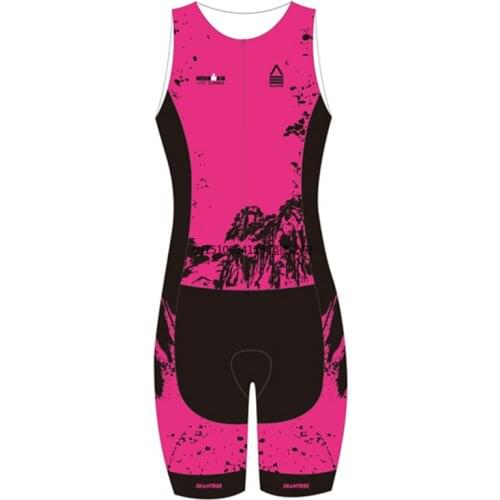 Sleeveless team triathlon trisuit womens cycling jersey pro skinsuit jumpsuit maillot cycling sets ropa ciclismo bike clothing