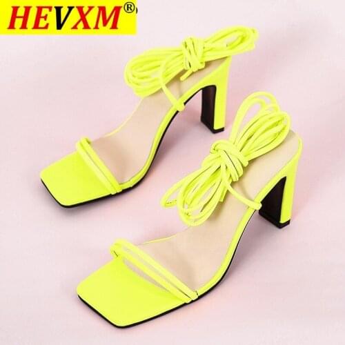 2021 Summer Women Shoes Gladiator Sandals High Heels Sandals Summer Party Dress Shoes Cross Strap Lace-up Pumps Sandalia Mujer