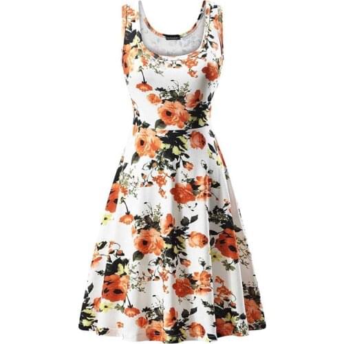 Summer Women Ins Yellow Floral Print Sleeveless Spaghetti Strap Low Cut Sexy Dress Sling Party Beach Slim Dress