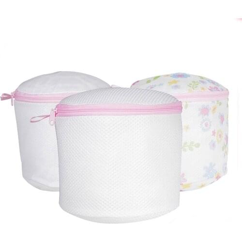 1 Pcs Home Lingerie Washing Bra Bag Clothing Laundry Basket Underwear Mesh Net Bags for Washing Storage with Zipper and Cover