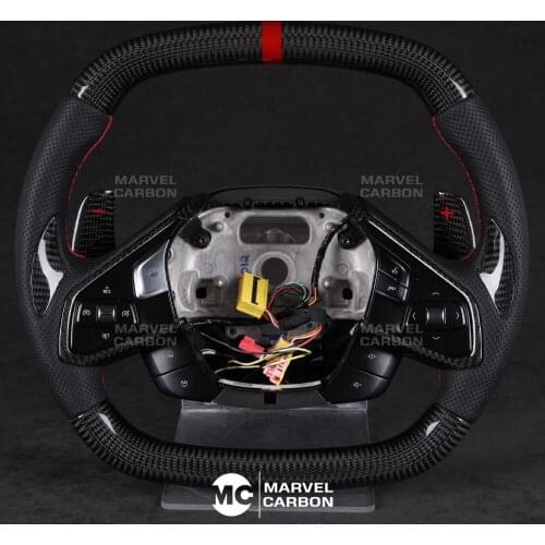 100% REAL CARBON FIBER STEERING WHEEL COMPATIBLE WITH Chevrolet C8
