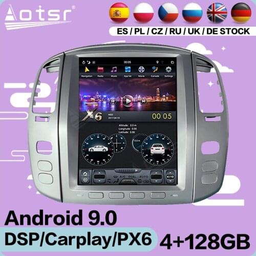 128G Carplay Android 10 Multimedia Player For Lexus LX470 2002 2003 2004 2005 2006 GPS Navi Car Stereo Radio Receiver Head Unit