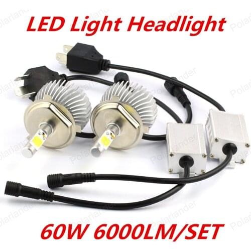 2x Plug&Play COB H4 LED Headlight 2*30W 6000LM LED Headlights Bulb Head Lamp Fog Light 12V Auto Replacement Parts