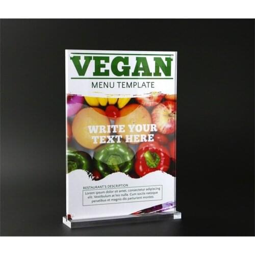 2 Units/pack) Prexiglass Magnet Table And Menu Acrylic Display Sign Holders For Hotel Cafe Restaurant And Retail Poster Stand