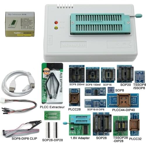 2021 V11 XGECU 100% Original Minipro TL866ii Plus + 12 Adapters EEPROM+17 ADAPTERS Universal Bios USB programmer