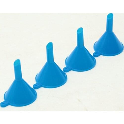 6Pcs Small Clear Plastic PP Mini Funnels Packaging Travel Tools for Empty Bottle Filling Perfumes Essential Oils Aromatherapy