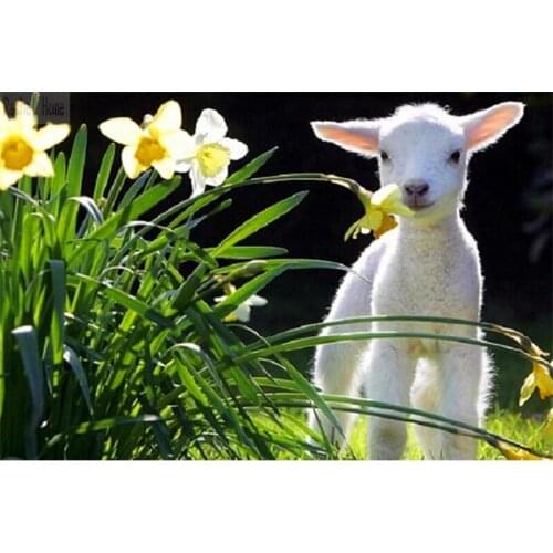 Diamond Embroidery Diy Diamond Painting Cross Stitch Kits Diamond Mosaic Sheep Full Square Diamond Embroidery AD177