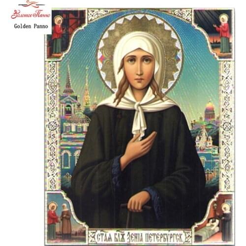 Golden Panno5D diamond painting classic religious style DIY diamond painting embroidery cross stitch home decoration painting09