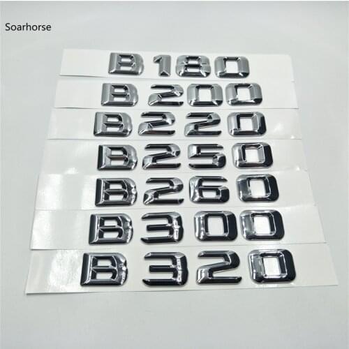 For Mercedes Benz B Class B180 B200 B220 B250 B260 B300 B320 AMG Emblem Rear Number Letter Decals