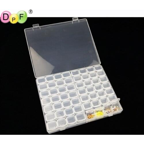 DPF empty 56 groove accessories parts box original plastic small box translucent PP rectangular tool cases