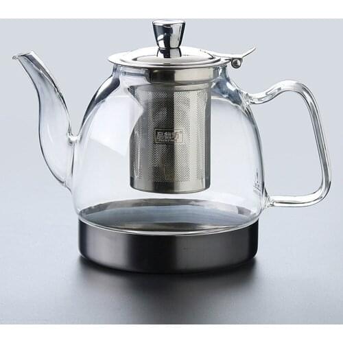 Electromagnetic Oven Regimen Boil kettle made of Heatable Borosilicate Glass Red Herbal Flower health life tea set cup