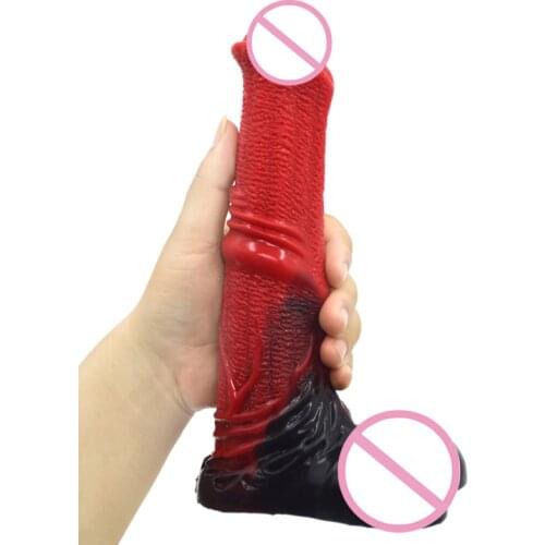 Huge Realistic Horse Dildos Skin Feeling Liquid Silicone Realistic Penis Giant Gildo Big Cock Sex Toys For Women Anal Plug Adult