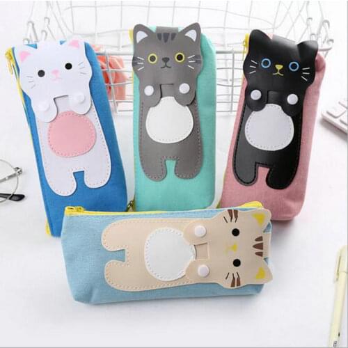 1 Piece 18cm Cute Animal Pencil Bag Anime Pen Case School Office Students Cartoon Kids Stationery Best Childrens Gift
