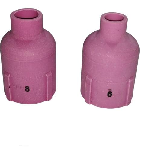 2PCS Tig Welding Ceramic Cup 57N 74 8# 57N75 6# Alumina Nozzle Jumbo For WP-9/20/25/17/18/26