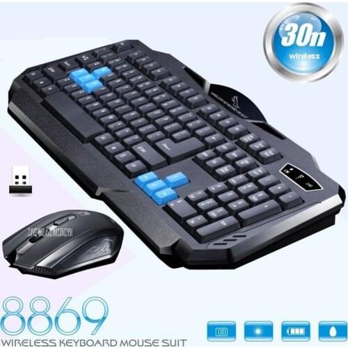 8869 1600DPI Keyboard Ultra-Thin Wireless Keyboard Mouse Combo 2.4G Wireless Mouse for Keyboard Style Mac Win XP/7/8/10 Tv Box