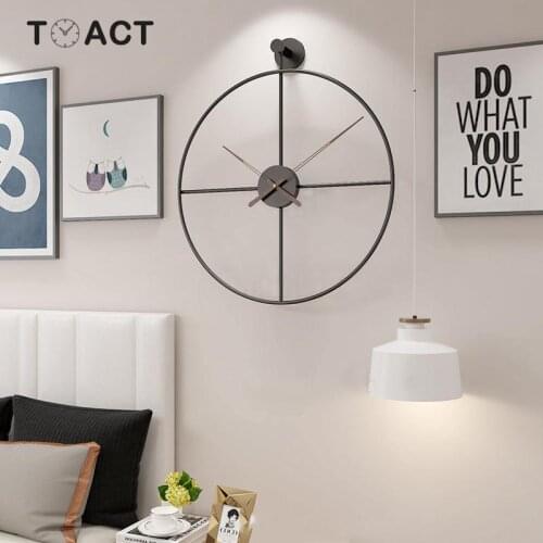 Nordic Minimalist Wall Clock Light Spanish Fashion Wall Decor Iron Art Watch For Bedroom Living Room Home Decoration Accessories