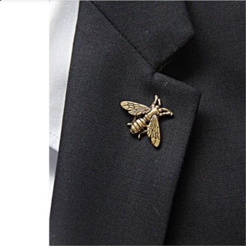New fashion hot sale exquisite retro metal cute insect bee brooch jewelry wholesale suitable for men and women