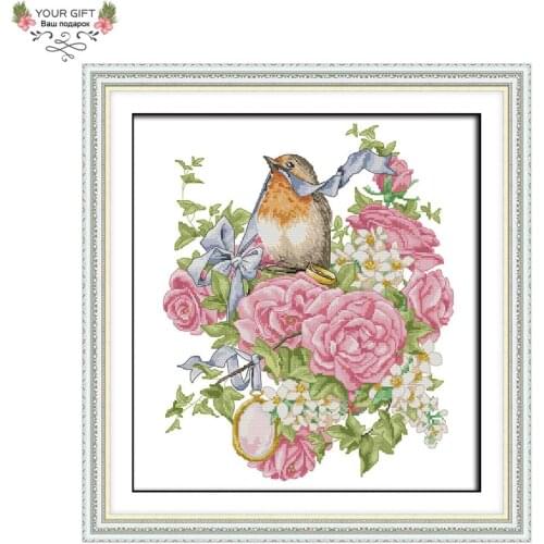 Joy Sunday H712 14CT 11CT Counted and Stamped Home Decor Wedding Anniversary Needlepoint Needlework Embroidery Cross Stitch kits