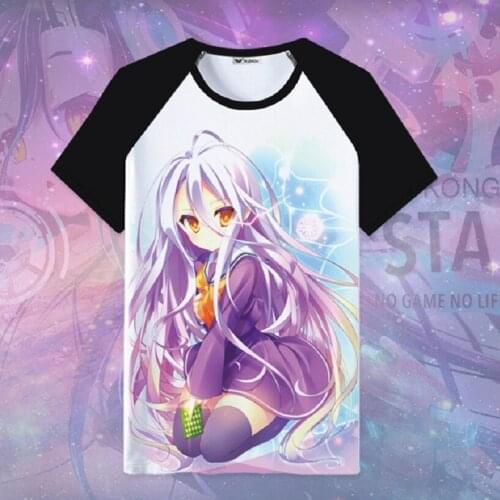 High-Q Unisex Anime Cos NO GAME NO LIFE Close Number Irregular Number T-Shirt Tee T Shirt
