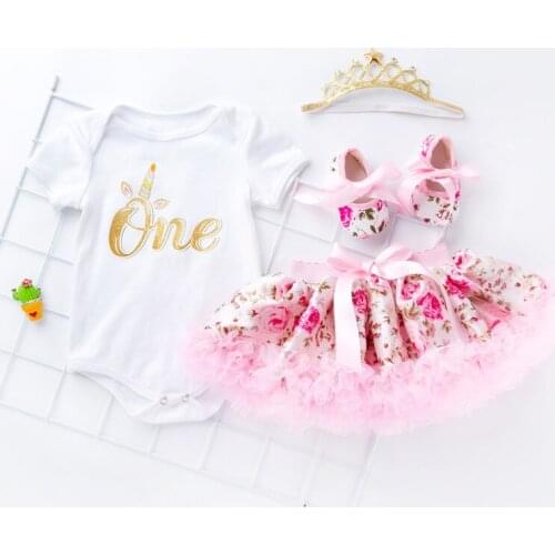 0-24M Baby Girl Valentines Day Clothes Set Newborn Bebe Heart Rose Birthday Tutu Dress