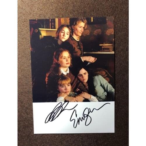Signed Emma Watson Saoirse Ronan autographed photo 5*7 Little Women 092019M3