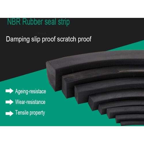 NBR rubber solid seal strip square4 5 6 8 10 12 14 16 18 20 25 30mm ship cabinet Door windor machine damper slip scratch proof
