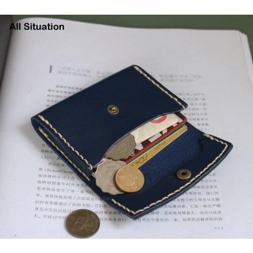 Luxury Business Card Case Men First Layer Cow Leather Top End Handmade Women Storage Coin Purses Retro Hasp Credit Card Wallets