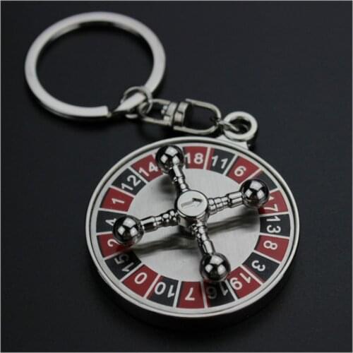 Russian Roulette Keychain Rotatable Plane Key Chain Ring Turntable Digital Disk Key Ring Holder Car Keychain Keyrings