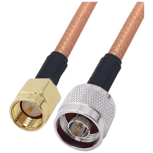 RG142 Jumper Cable N Male To SMA Male Plug Adapter 50ohm Straight Extension Coax RG142 Jumper cable