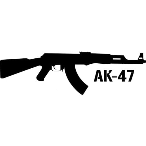 15X4.4CM KALASHNIKOV AK-47 Cartoon Gun Car-styling Vinyl Decal Car Sticker S8-0072