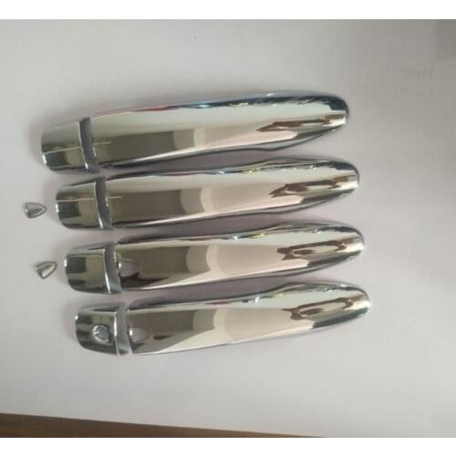 High quality New Chrome Car Side Door Handle Cover Trim With SMART Keyhole For Qashqai J11 2016-2018 10pcs