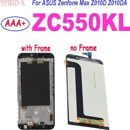 AAA+ For ASUS Zenfone Max ZC550KL Z010D Z010DA LCD Display Touch Screen Digitizer Assembly with Frame for Asus ZC550KL LCD Tools
