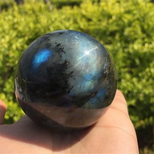 1pcs pretty 100% natural stones and minerals labradorite sphere healing crystals ball for home and office decoration