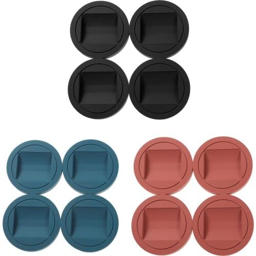 4Pc Chair Coasters Cups Rubber Feet Pads Anti Slip Table Legs Caps Floor Protectors Anti Vibration Furniture Leg Covers Hardware