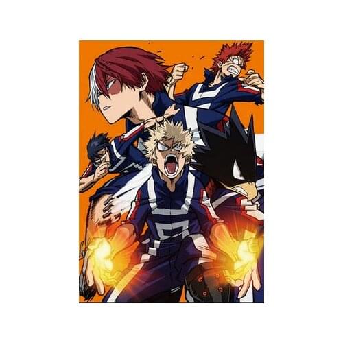 42style Choose Boku no My Hero Academia Midoriya Bakugou Shoto Anime Art Print Silk Poster 24x36inch