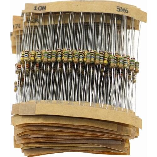 560pcs 56 Values 1/4W 5% Carbon Film Resistor Assorted Kit Set 1 ohm ~ 10M ohm Electronic lovers Resistor