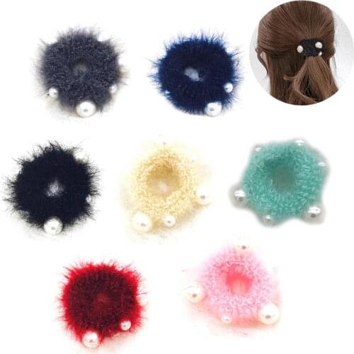 7pcs/set Elegant Women Hair Tie Fashion Fake Pearl Ponytail Holder Elastic Hair Rope Headdress Accessories For Women Girls