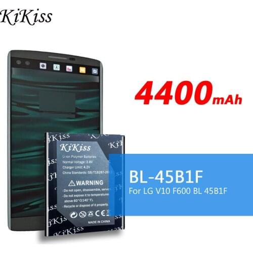 KiKiss Battery BL-46ZH For LG V10 V20 K7 K8 K10 Leon Tribute 2 Battery D213 H340 H968 Battery BL-44E1F BL-45A1H BL-45B1F BL-46ZH