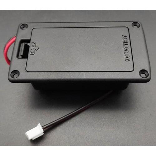 Active Bass Guitar Pickup 9V Battery Boxs Case 9 Volts Battery Holder Replacement With Shrapnel Port Cable Bass Accessory