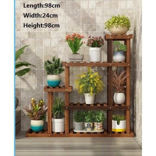 Estante Escalera Decorativa Madera Estanteria Para Plantas Plant Indoor Stojak Na Kwiaty Outdoor Balcony Shelf Flower Stand