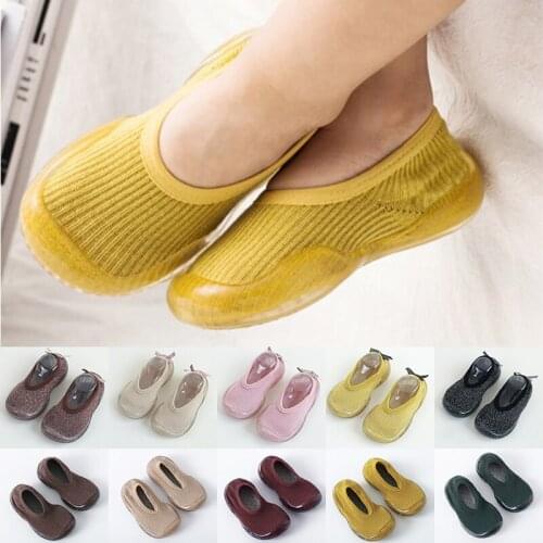 Baby shoes socks anti-slip floor socks shoes soft rubber sole toddler shoes socks zapatos de bebe nina sneakers
