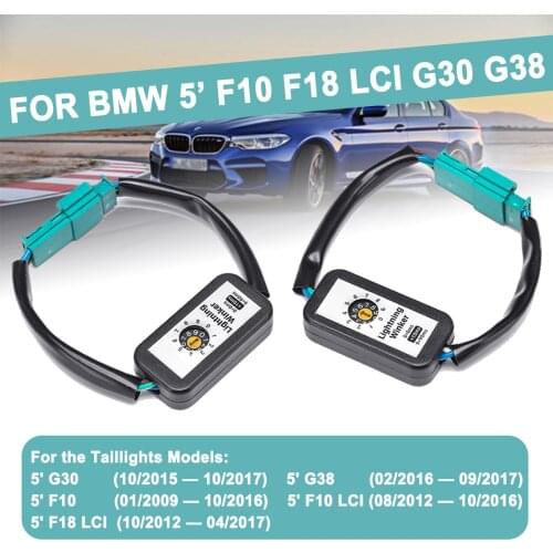 2pcs Dynamic Left&Right Turn Signal Indicator LED Taillight Add-on Module Cable Wire Harness Adapter For BMW F18 LCI G30 G38