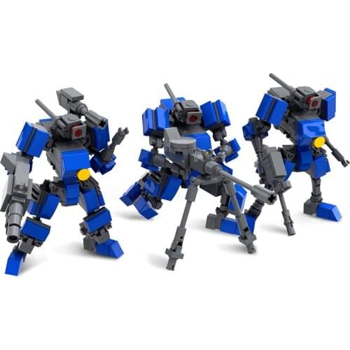 Action Figure Robots Model Toys For Kids Mecha Warrior Building Blocks Toys For Children 7cm Anime Soldier Assemble Bricks Dolls